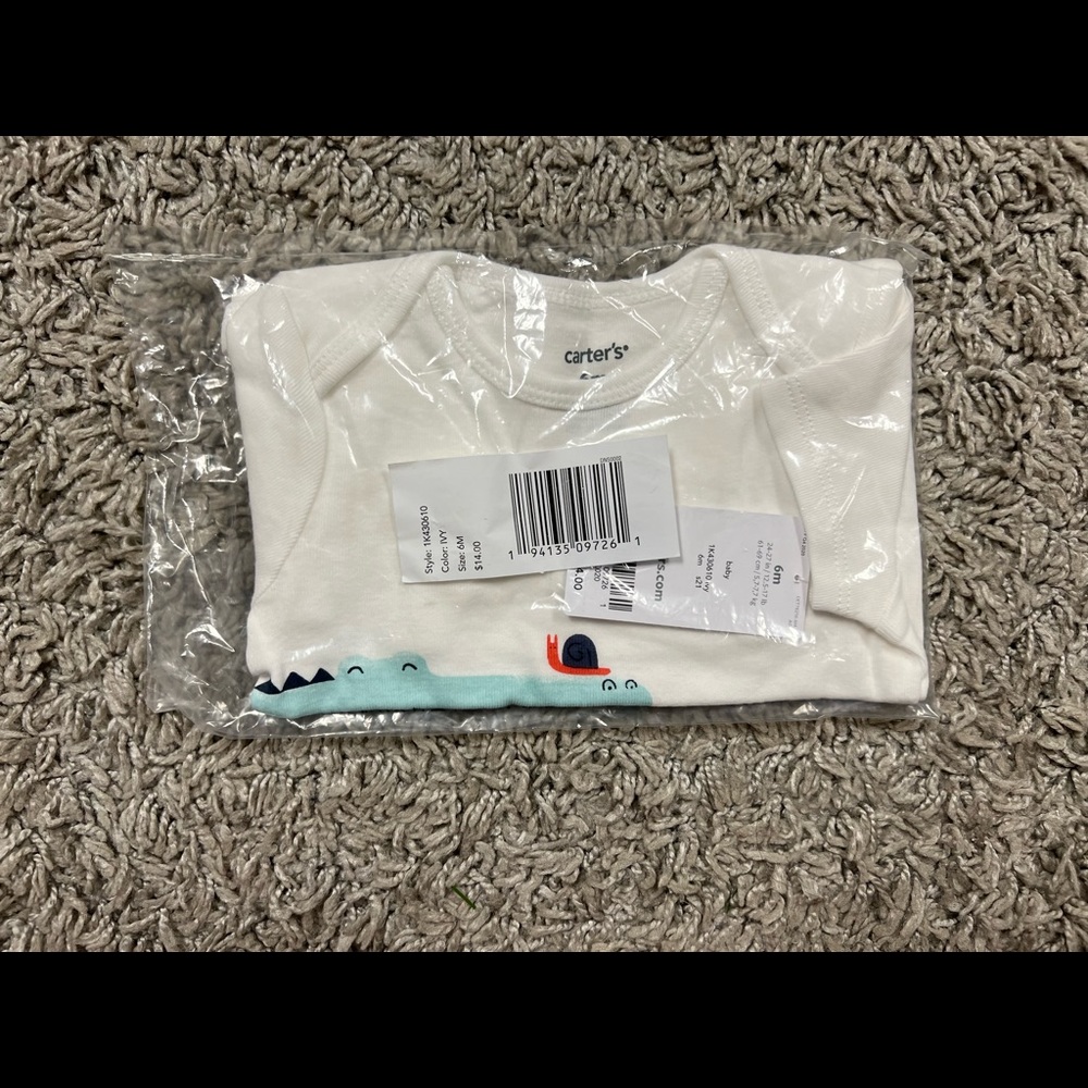Carters, Baby Short Sleeve One Piece with Crocodile Design